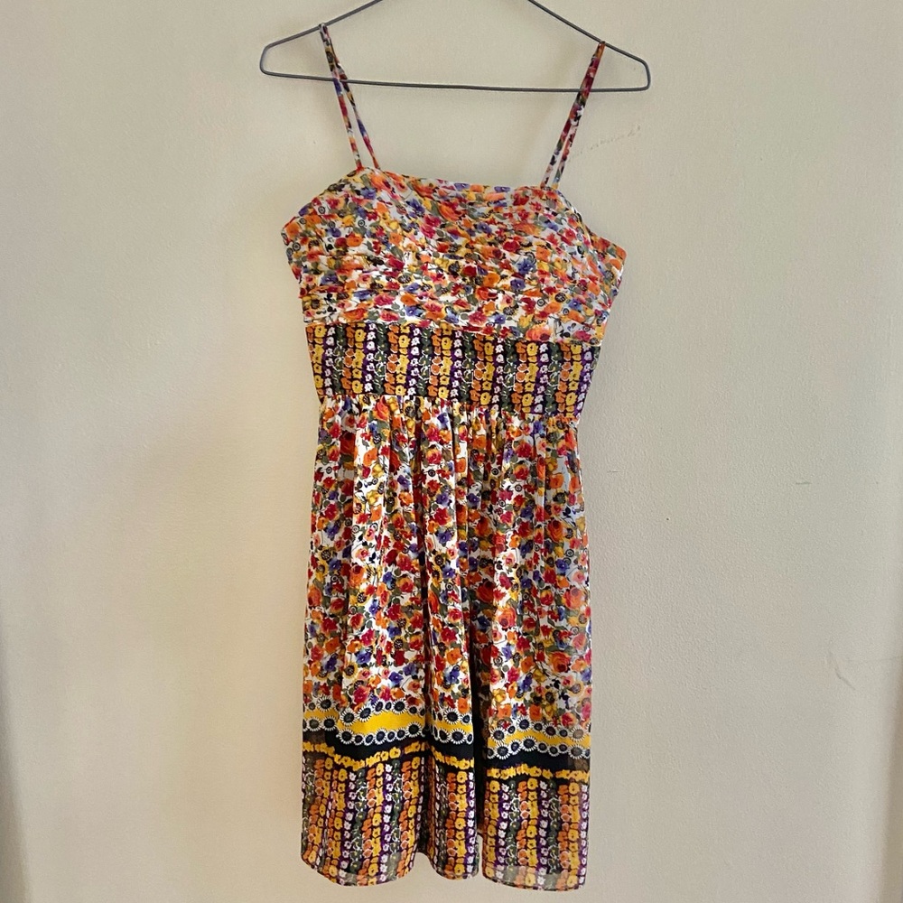 Vintage Oleg Cassini Orange Red Sundress Size 4